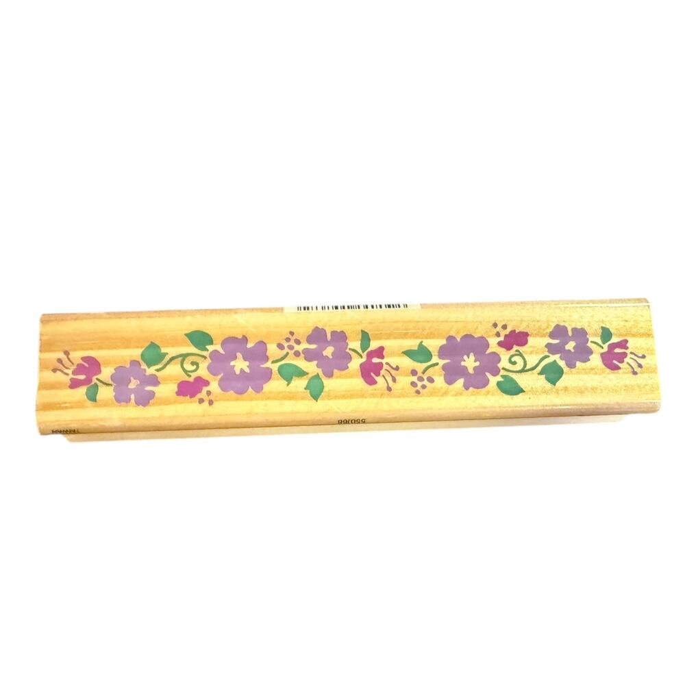 All Night Media Posh Impressions Flower Trim Border 550J68 Rubber Stamp